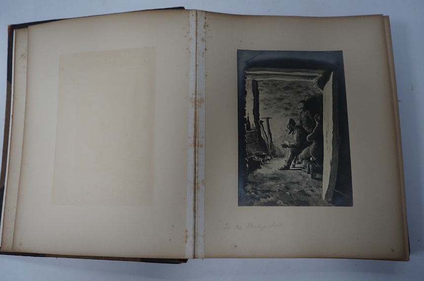 [Mountaineering] - An album of 29 woodburytype mounted photos. of alpine scenes (with climbers), each mounted on a thick card leaf, and with a pencilled caption beneath; most with the artist's signature visible (HGW. 188